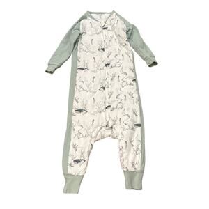 NEST Bamboo Long Sleeve Footed Sleep Bag Undersea Print Size 2T-3T